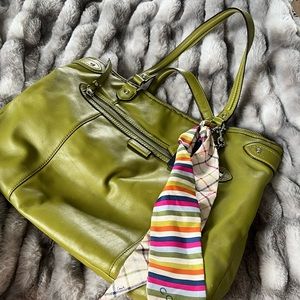 Coach bag with scarf